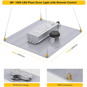 Kukuppo QP-1000 LED Full Spectrum Linkable Grow Light Remote Control Dimming